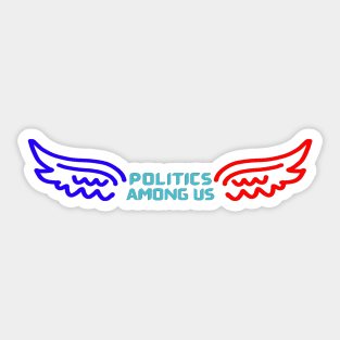 Politics among us. Vote him out illustration. Sticker